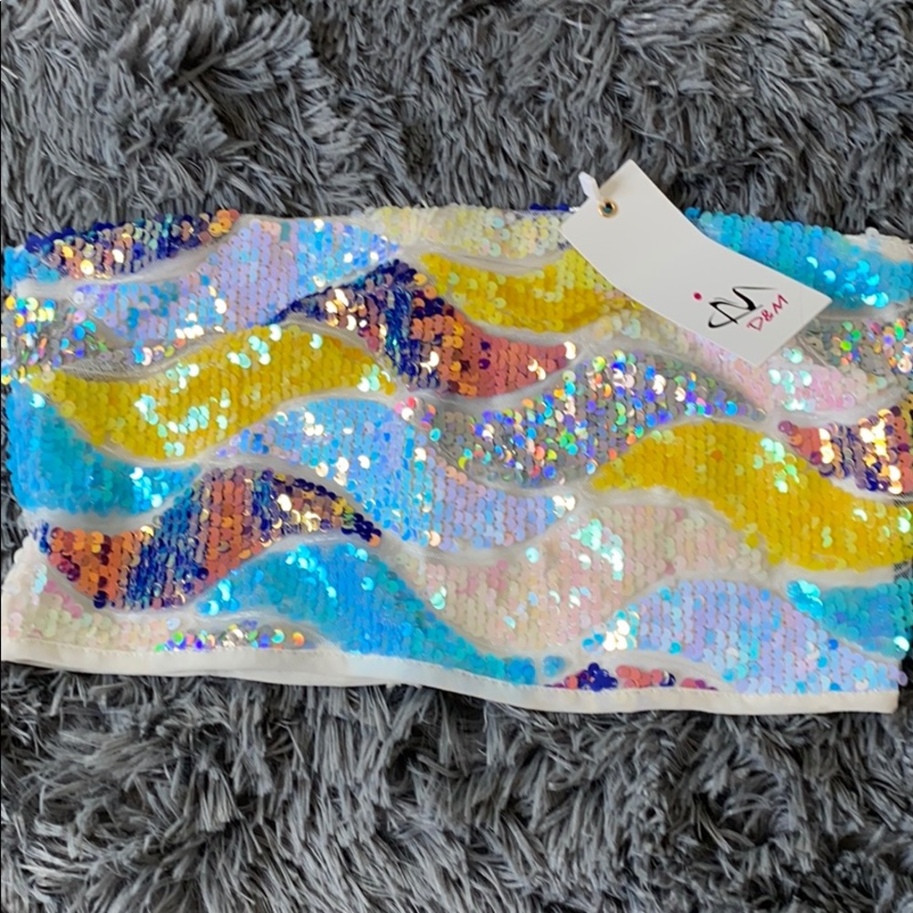 Sequin crop top